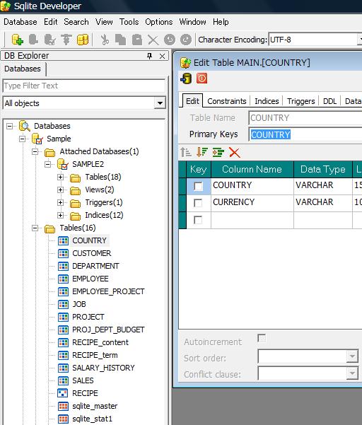 SQLite Developer screen shot